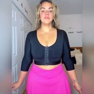 Women's Post-Surgery Arm Compression Sleeves Front Closure Slimming Arm Bra Lipo